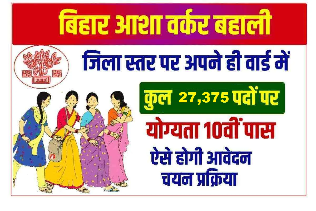 (All District) Bihar Asha Worker Vacancy 2025 Online Apply