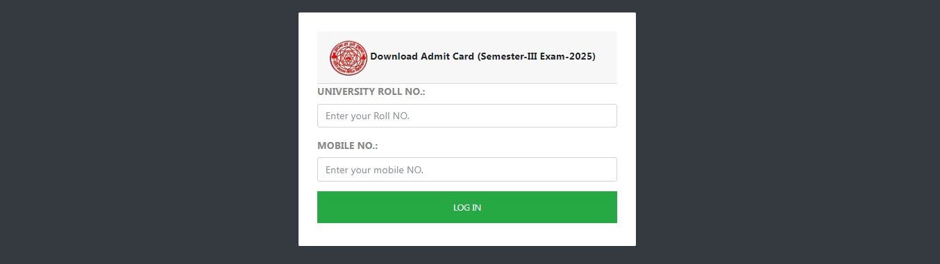 LNMU UG 3rd Semester Admit Card 2025 Download