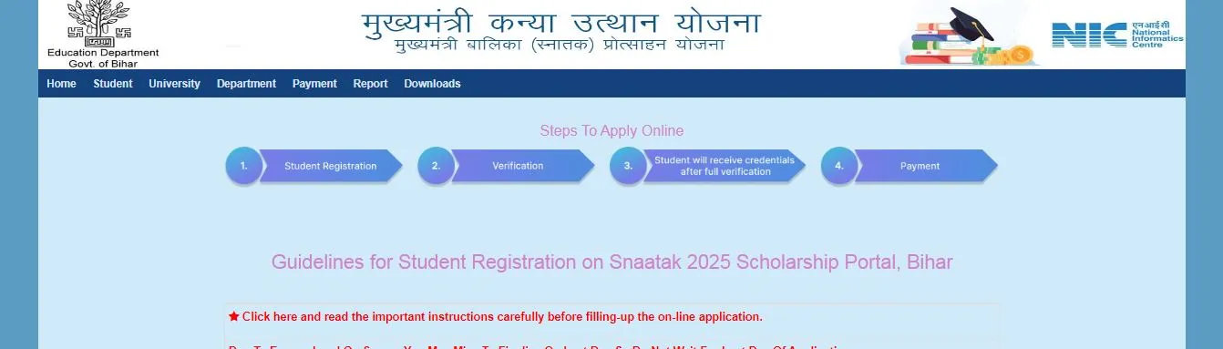 Bihar Graduation Scholarship 50000 Online Apply 2025 Snatak Yojana