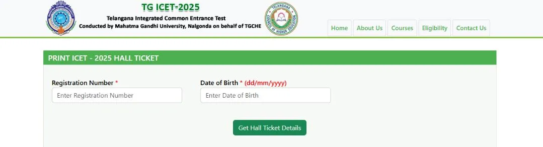 MGU TG ICET Hall Ticket 2025 – Download Admit Card at icet.tsche.ac.in