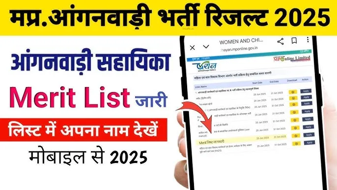 MP Anganwadi Merit List 2025 Kab Aayegi Pdf Release Date, Time and Cut Off
