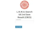 LNMU UG 3rd Semester Result 2025 Released Now Check Marksheet and More Details