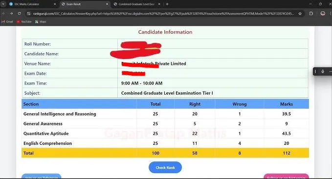 SSC CGL Answer Key 2025 Released Check Response Sheet Pdf Best Link