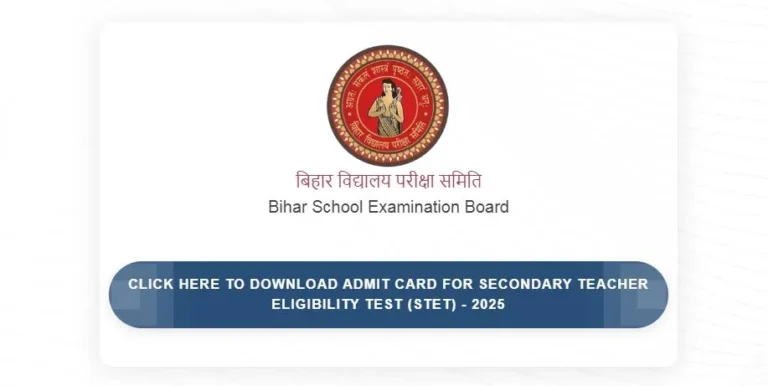 Bihar STET Admit Card 2025 Check and Download Now
