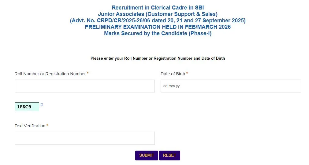 SBI Clerk Prelims Result 2025 Out, Phase 1 Result, Cut Off and Score Card