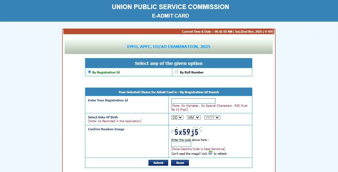 यूपीएससी ईपीएफओ, एपीएफसी, ईओ/एओ एडमिट कार्ड 2025 सर्वश्रेष्ठ लिंक | UPSC EPFO, APFC, EO/AO Admit Card 2025 Best Link