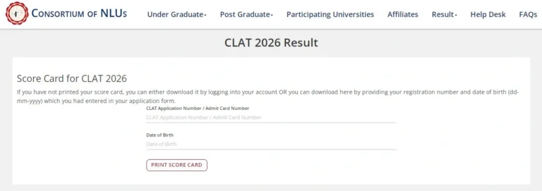 CLAT रिजल्ट 2026, स्कोर कार्ड और मार्क्स चेक करने के लिए सबसे अच्छा लिंक | CLAT Result 2026 Check Score Card and Cut Off Marks Best Link